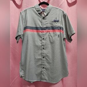 Columbia PFG Regular Striped Button Up Sz S